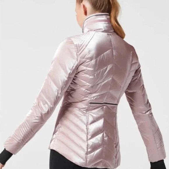 Blanc Noir BREAKTHROUGH PUFFER JACKET PINK SHINY LIQUID FINISH - Picture 4 of 7